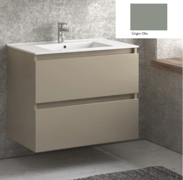 Шкаф долна част Today 100см Grigio Olio и мивка бяла KARAG